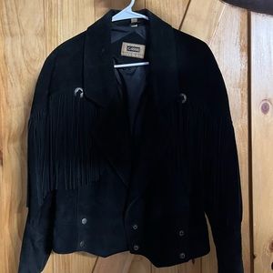 G4000 Suede jacket with fringe